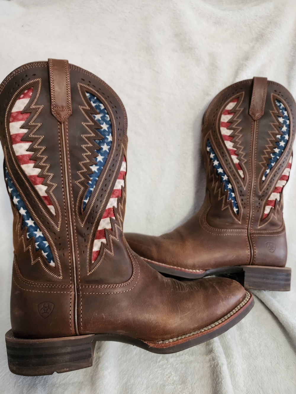 Ariat Mens Brown Leather Patriot Venttek Boots. EUC!!!!! 11.5D